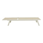 Boka white aluminum and textilene deckchair in beige shade 60x192x31cm - Слика 3