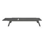 Boka dark grey aluminum and textilene sun lounger in black shade 60x192x31cm - Слика 3