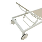 Deckchair Mailo white aluminum and textilene in beige shade 71x206x30cm - Image 6