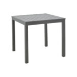 Kliton aluminum beach table in anthracite shade 45x45x41cm