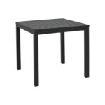 Алуминиумска маса за плажа Клитон во црна нијанса 45x45x41 см