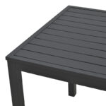Kliton aluminum beach table in black shade 45x45x41cm - Слика 3