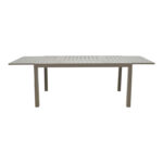 Extendable table Lafla aluminum in champagne shade 160-240x100x75cm - Слика 4