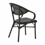 Armchair Isaia black aluminum-textilene black 57x57x83cm - Слика 2