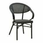 Armchair Isaia black aluminum-textilene black 57x57x83cm