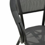 Armchair Isaia black aluminum-textilene black 57x57x83cm - Слика 6