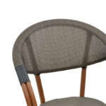 Armchair Isaia dark brown aluminum-textilene black 57x57x83cm - Слика 6