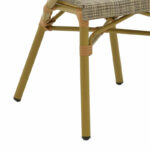 Αrmchair Isaia natural aluminum-textilene grey 57x57x83cm - Слика 6