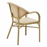Αrmchair Elyza natural aluminum-beige textilene 57x62x84cm - Image 2