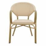 Αrmchair Elyza natural aluminum-beige textilene 57x62x84cm - Image 4