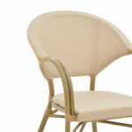 Αrmchair Elyza natural aluminum-beige textilene 57x62x84cm - Image 5