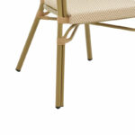 Αrmchair Elyza natural aluminum-beige textilene 57x62x84cm - Image 6