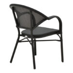 Armchair Elyza  black aluminum-black textilene 57x62x84cm - Слика 2