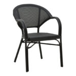 Armchair Elyza  black aluminum-black textilene 57x62x84cm