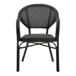 Armchair Elyza  black aluminum-black textilene 57x62x84cm - Слика 4