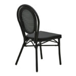 Stackable chair Nacia black aluminum-black  textilene 45x59x85cm - Image 2