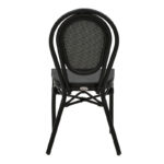 Stackable chair Nacia black aluminum-black  textilene 45x59x85cm - Image 5