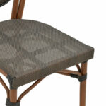 Stackable chair Nacia  dark brown aluminum-grey  textilene 45x59x85cm - Image 6