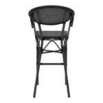Bar stool Efolian black aluminum-black  textilene 58x58x113cm - Слика 5