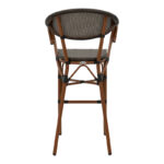 Bar stool Efolian walnut aluminum-grey textilene 58x58x113cm - Image 5