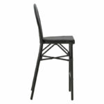 Bar stool Dezyan black aluminum-black textilene 41.5x53.5x116cm - Слика 3