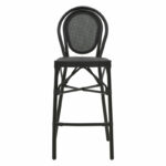 Bar stool Dezyan black aluminum-black textilene 41.5x53.5x116cm - Слика 4