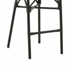 Bar stool Dezyan black aluminum-black textilene 41.5x53.5x116cm - Слика 6