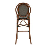 Bar stool Dezyan dark brown aluminum-grey textilene 41.5x53.5x116cm - Image 5