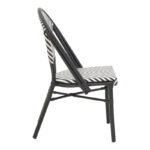 Chair Uarmin stack black aluminum-black and white  textilene 46x57x85cm - Слика 3