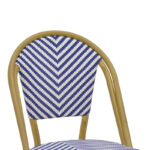 Chair Uarmin stack natural aluminum-blue and white  textilene 46x57x85cm - Слика 5
