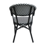 Armchair Isaia stack black aluminum-black and white textilene 57x57x83cm - Слика 4