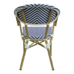 Armchair Isaia stack natural aluminum-blue and white textilene 57x57x83cm - Слика 4