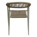Fagen stackable champagne aluminum-rattan pe armchair in natural shade 56x60x78cm - Image 4