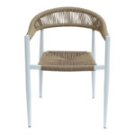 Armchair Fagen stack white aluminum-natural textilene 56x60x78cm - Слика 3