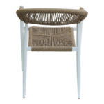 Armchair Fagen stack white aluminum-natural textilene 56x60x78cm - Слика 4