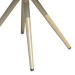 Hilly plywood and aluminum table in champagne color D100x75cm - Слика 3