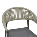 Aluminum armchair Elation stackable anthracite frame-textilene anthracite rattan 56x52x76cm - Слика 6