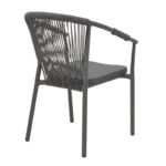 AluminumAluminum armchair Convince stackable anthracite frame-textilene-rattan 56x63x82cm - Image 2