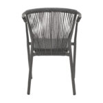 AluminumAluminum armchair Convince stackable anthracite frame-textilene-rattan 56x63x82cm - Image 5