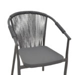 AluminumAluminum armchair Convince stackable anthracite frame-textilene-rattan 56x63x82cm - Image 6