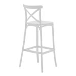 Bar stool Crossie pp white 44x44x113cm - Image 2