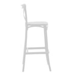 Bar stool Crossie pp white 44x44x113cm - Image 3
