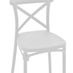 Bar stool Crossie pp white 44x44x113cm - Image 6
