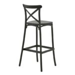 Bar stool Crossie pp black 44x44x113cm - Слика 2