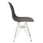 Chair Adelle PP black-inox leg 46x55x81cm - Image 3