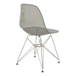 Chair Adelle PP pet clear grey-inox leg 46x55x81cm - Слика 2