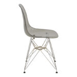Chair Adelle PP pet clear grey-inox leg 46x55x81cm - Слика 3