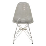 Chair Adelle PP pet clear grey-inox leg 46x55x81cm - Слика 4