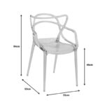 Chair Ramsei PC clear 55x53x84cm - Слика 6