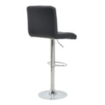 Bar stool Remina height adjustable black pu-chrome metal leg 44x44x112cm - Слика 2